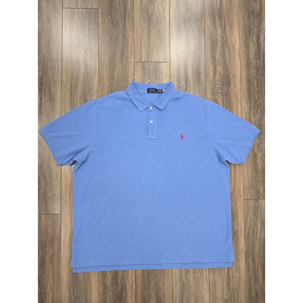 Polo Ralph Lauren Mens 4XB Blue Polo Shirt Red Pony Big Tall Classic Fit